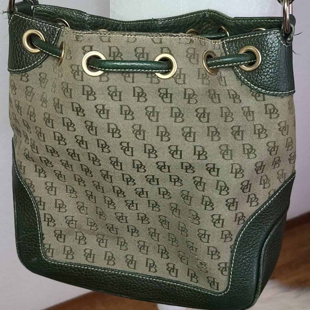 Vintage Dooney & Bourke green monogram bag - Picture 9 of 12